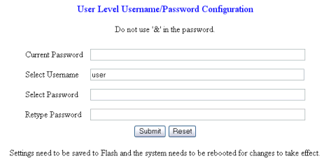 user config