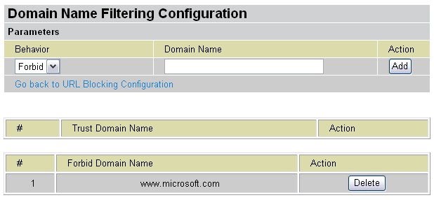 url settings