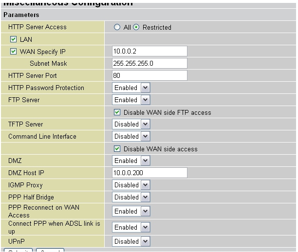 misc config