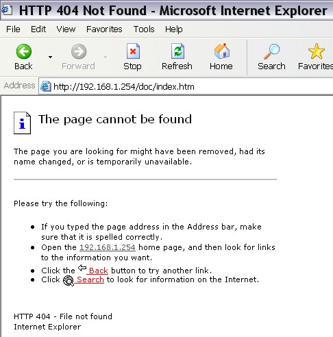 page not found