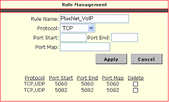 Port forward rule