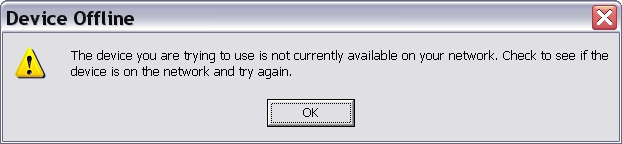 device offline message